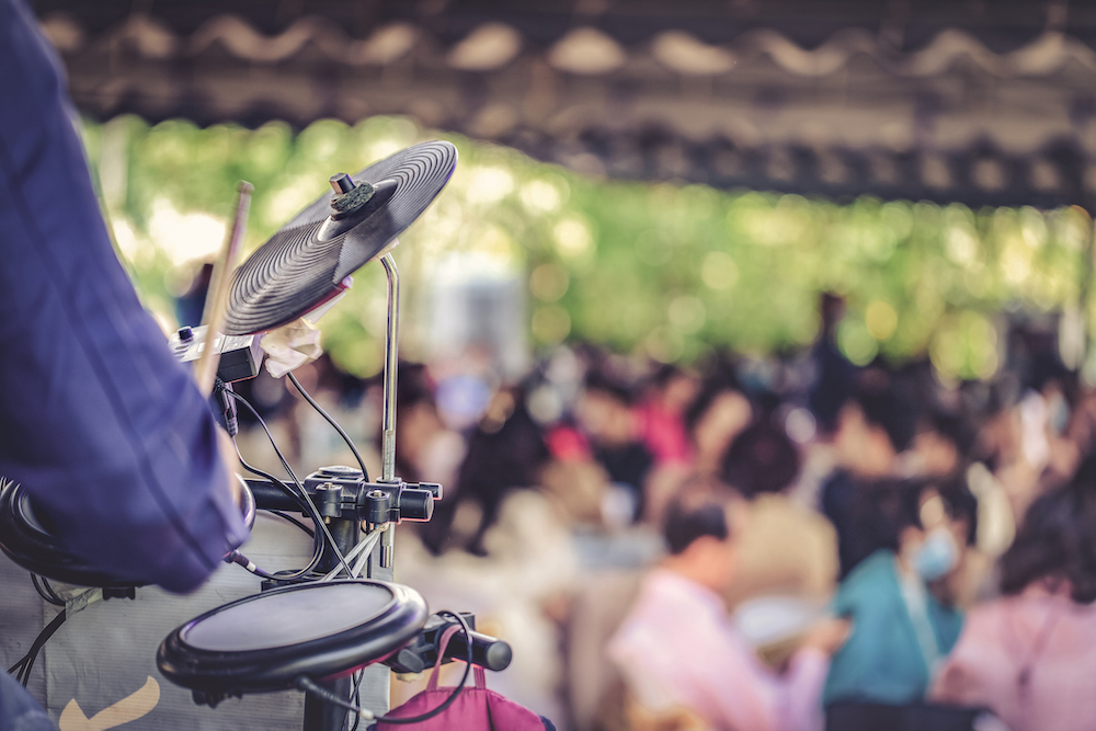 live music, drum, music in the park