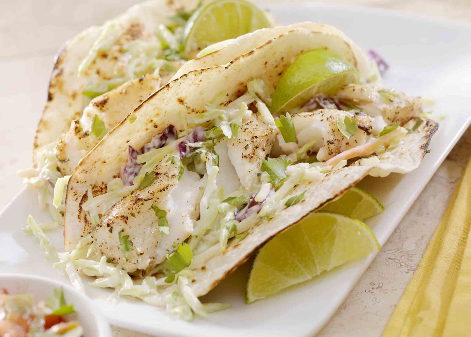 Fish tacos with pico de gallo