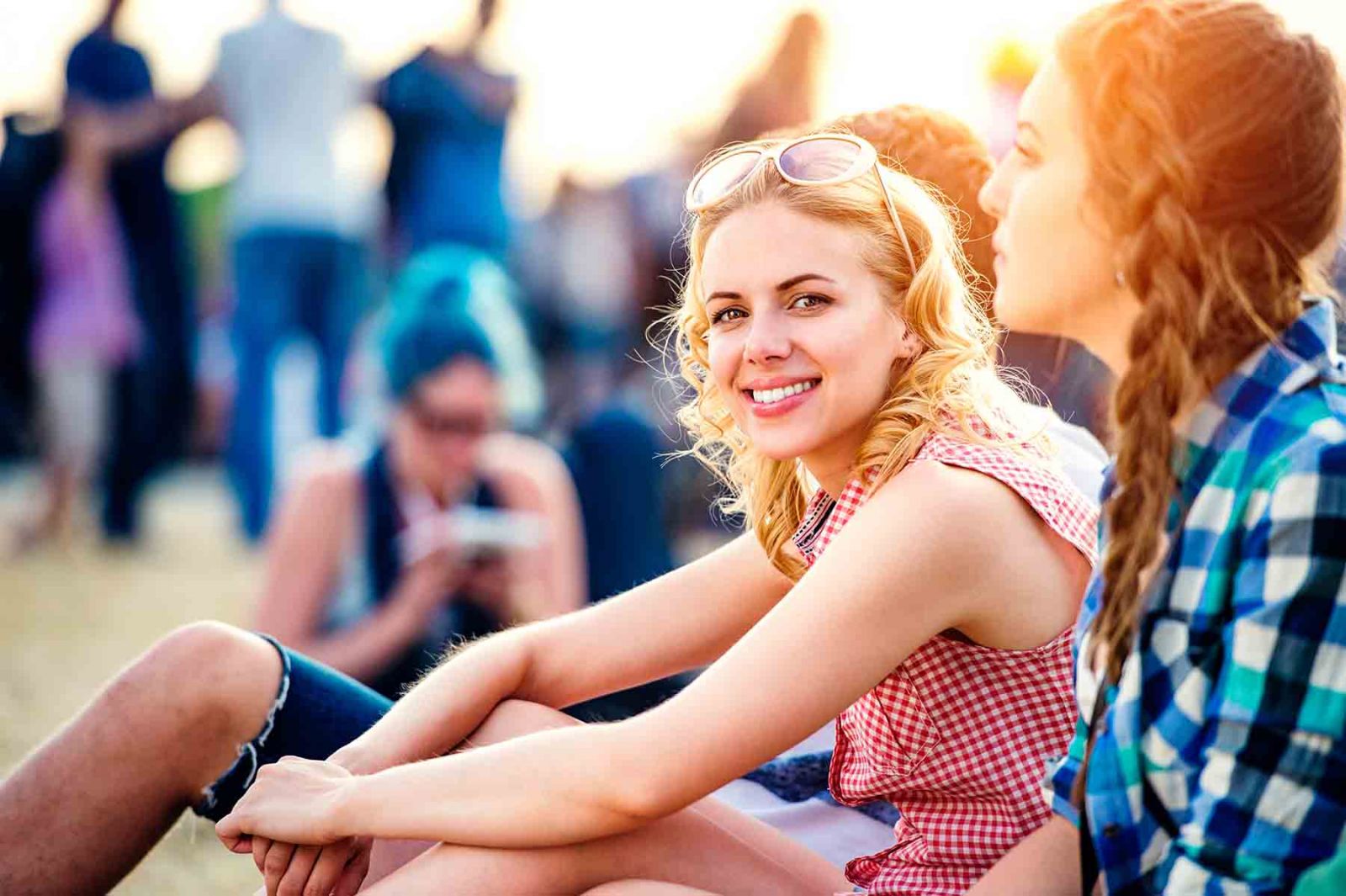 Girl attending a music festival