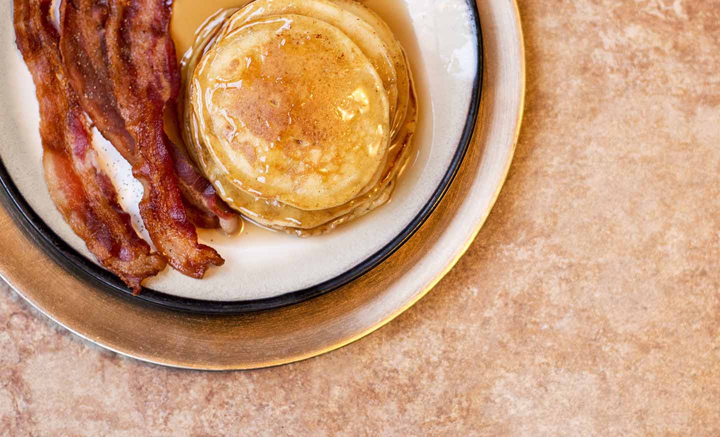 Pancakes with bacon